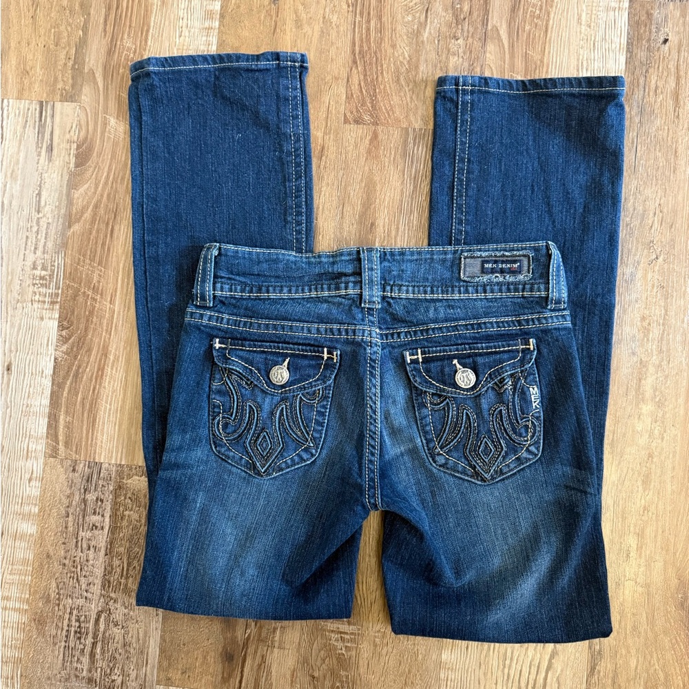 M.E.K. Denim Madeira Wide Leg Low Rise Denim Jeans 28x34.